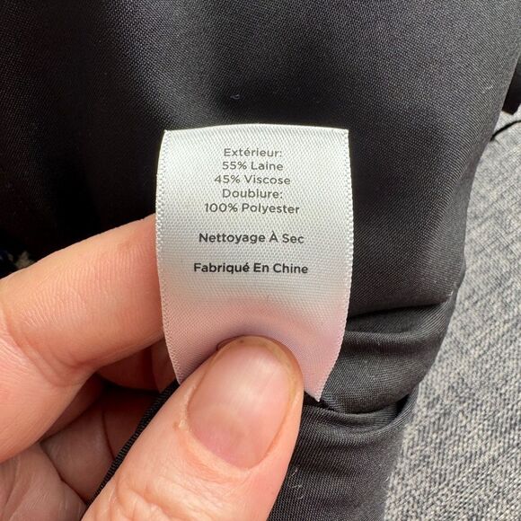 Talbots Blue Plaid Wool Blend A- Line Pencil Skirt 12P - Picture 9 of 12